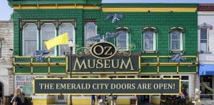 The front of the OZ Museum in Wamego, KS