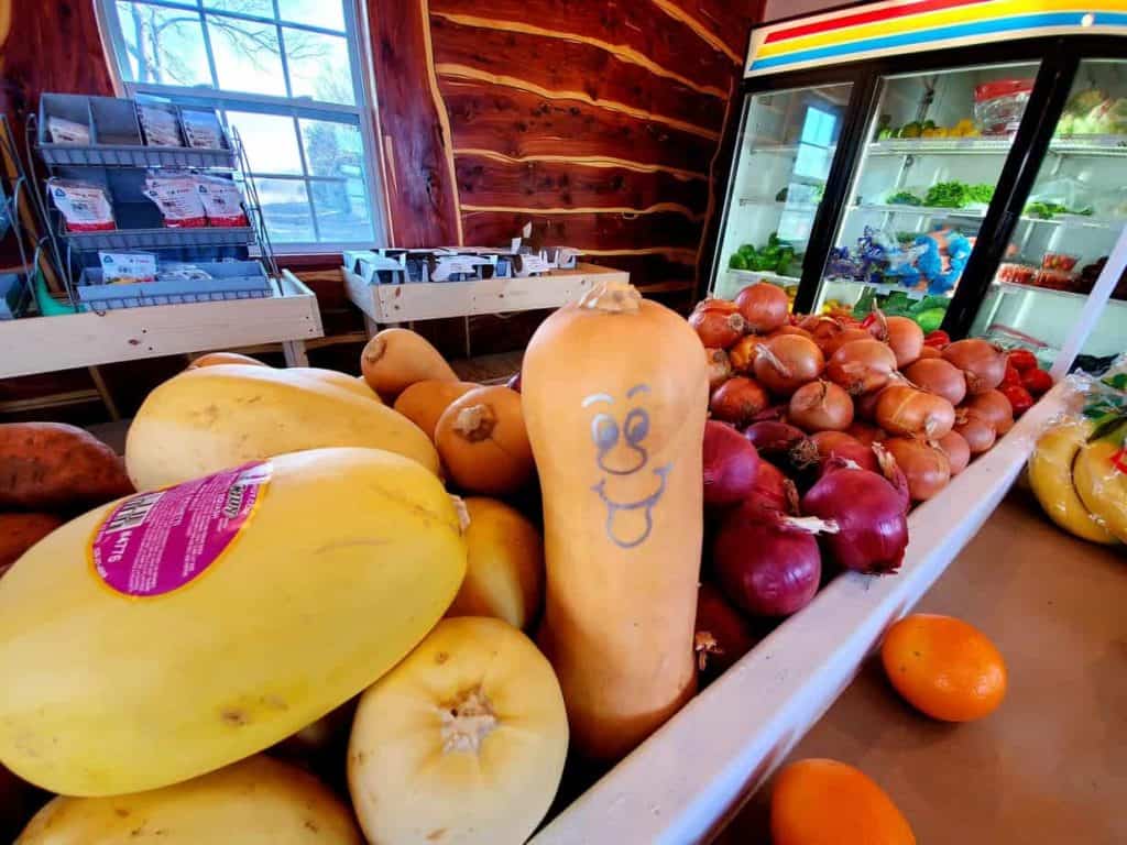Veggies for sale at Fork in the Road