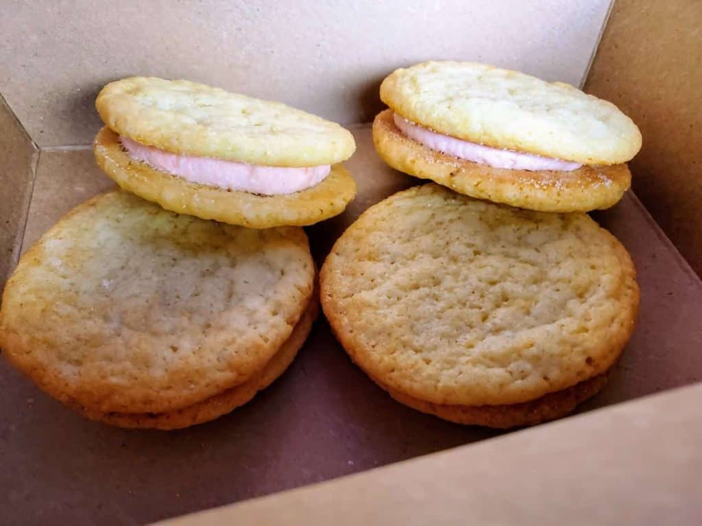 Strawberry Champagne Sugar cookies at Bourbon and Baker