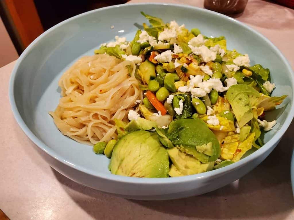 Salad with Brown Rice Noodles