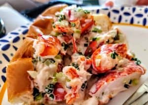 Delicious Lobster Roll at Little Apple Brewing Company.