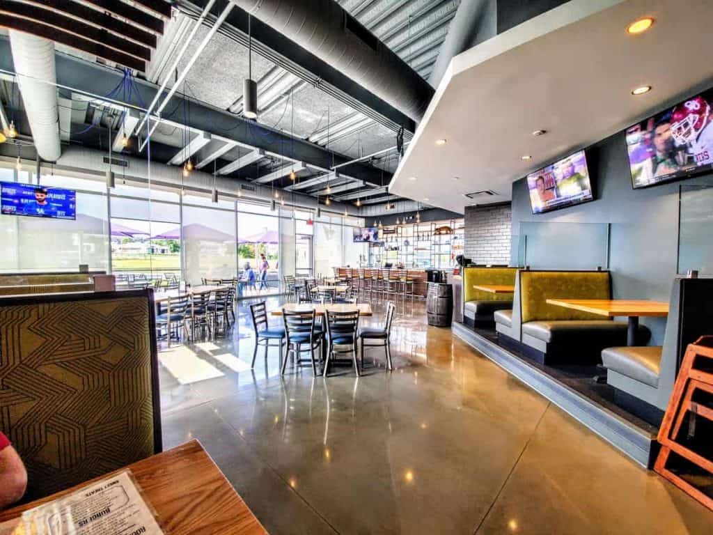 Rockin K's indoor dining space has tons of light