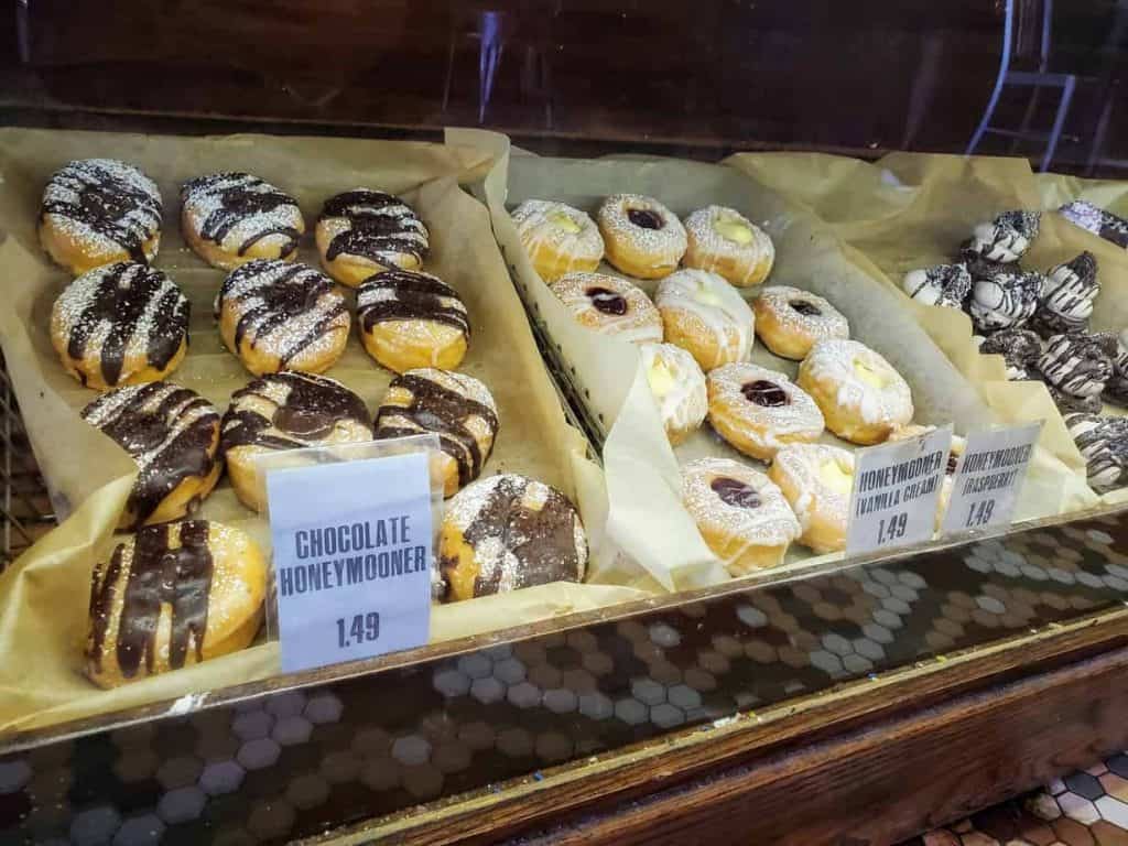 Variety of donuts at Varsity Donuts