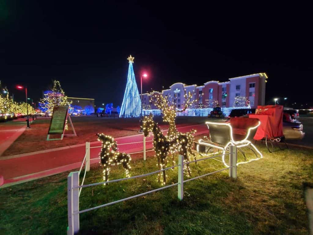 Santa's Sleigh at Festival of Lights
