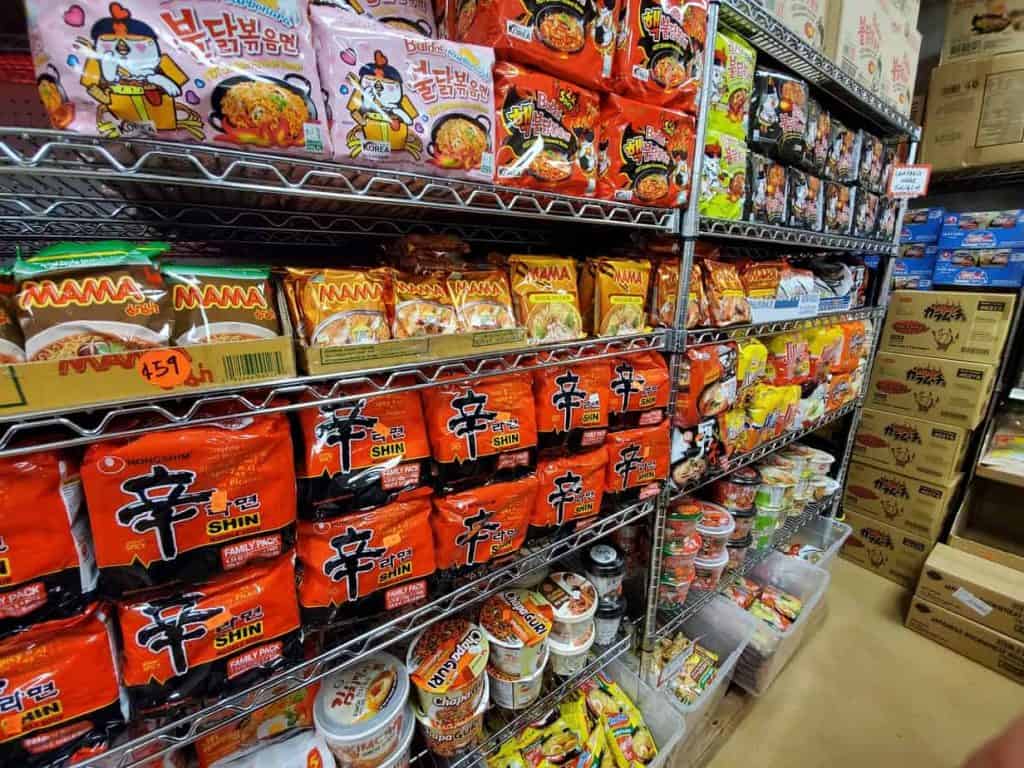 Ramen Noodle selection at Mama Fang's Asian Market