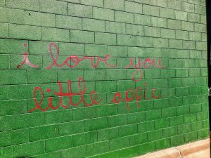 I love you little apple mural