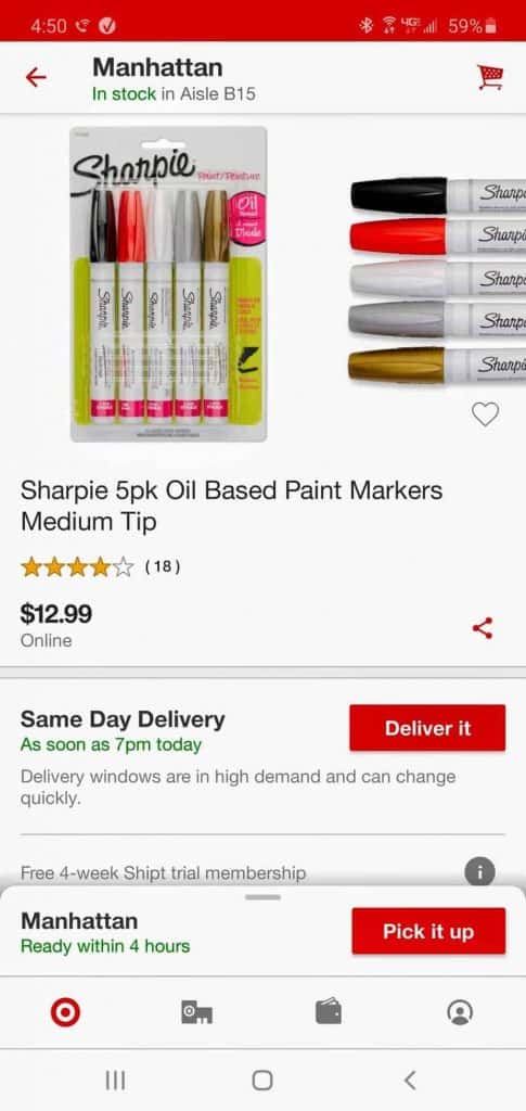 Sharpie Oil Based Paint Markers are a great way to label glass or plastic containers