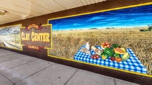Farm to table mural in Clay Center, KS