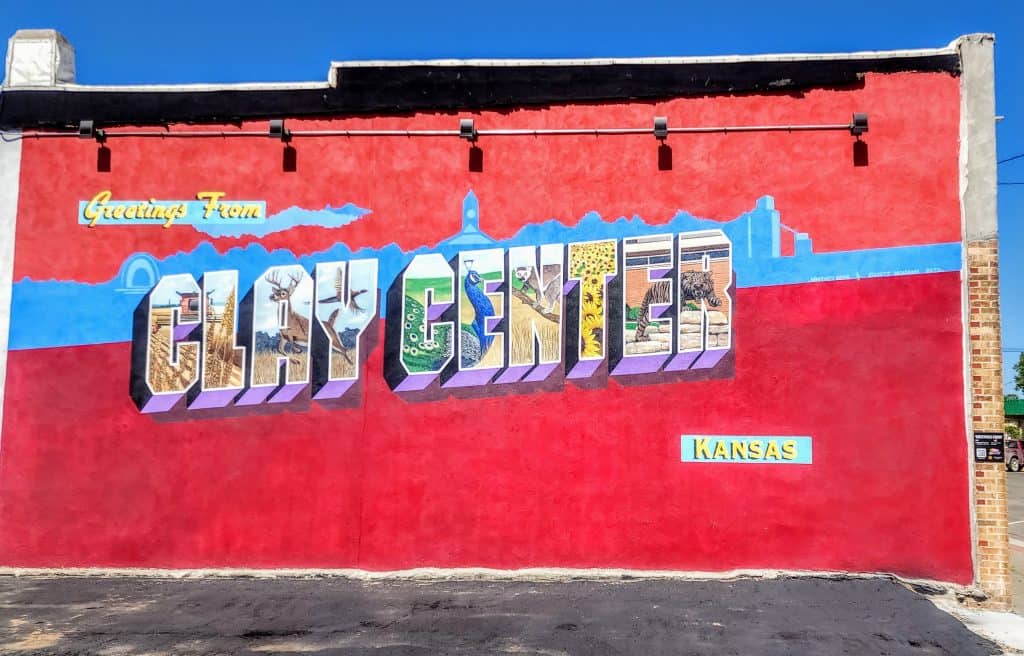 Greetings from Clay Center mural