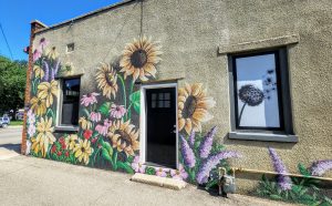 Wildflowers mural in Clay Center, KS
