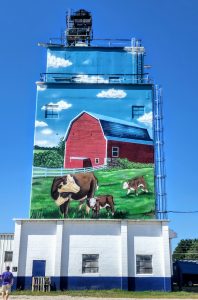 The &lsquo;Bucolic America' mural was painted in 2021 by Whitney Kerr, Mike Trujilo, Ryan Estel, Jeremy Bena, and Elliott McAnany