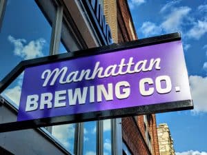 Manhattan brewing co sign.
