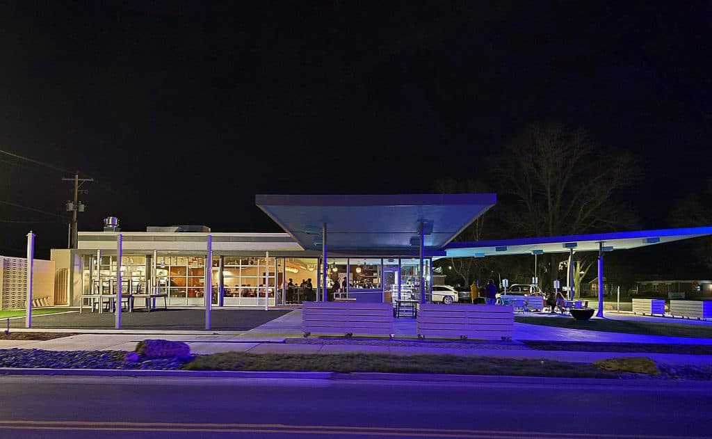 A Parkside building with a clock on it.
