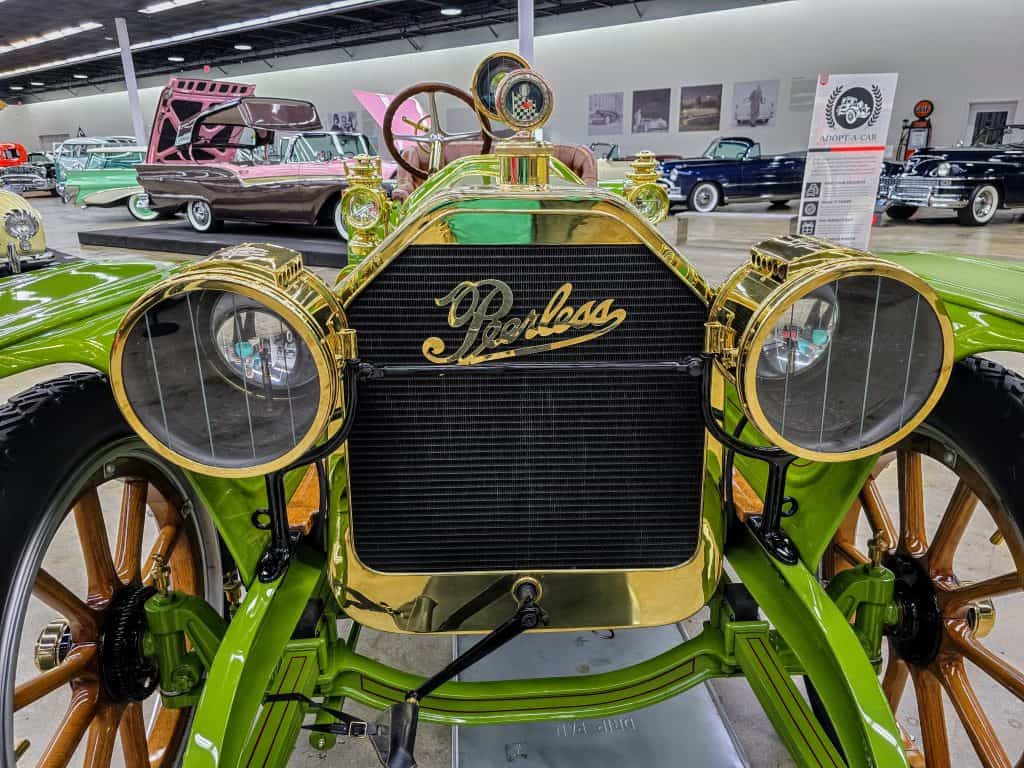 Located in Manhattan, KS, the front of this car is on display at the Car Museum.